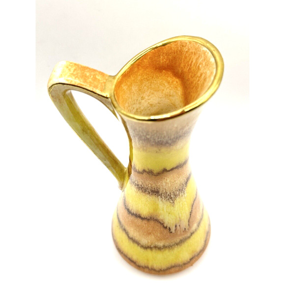 Drip Glaze Pitcher 8” Tall Bay Keramik Mid Century Made West Germany VTG 295-17 - Picture 6 of 7